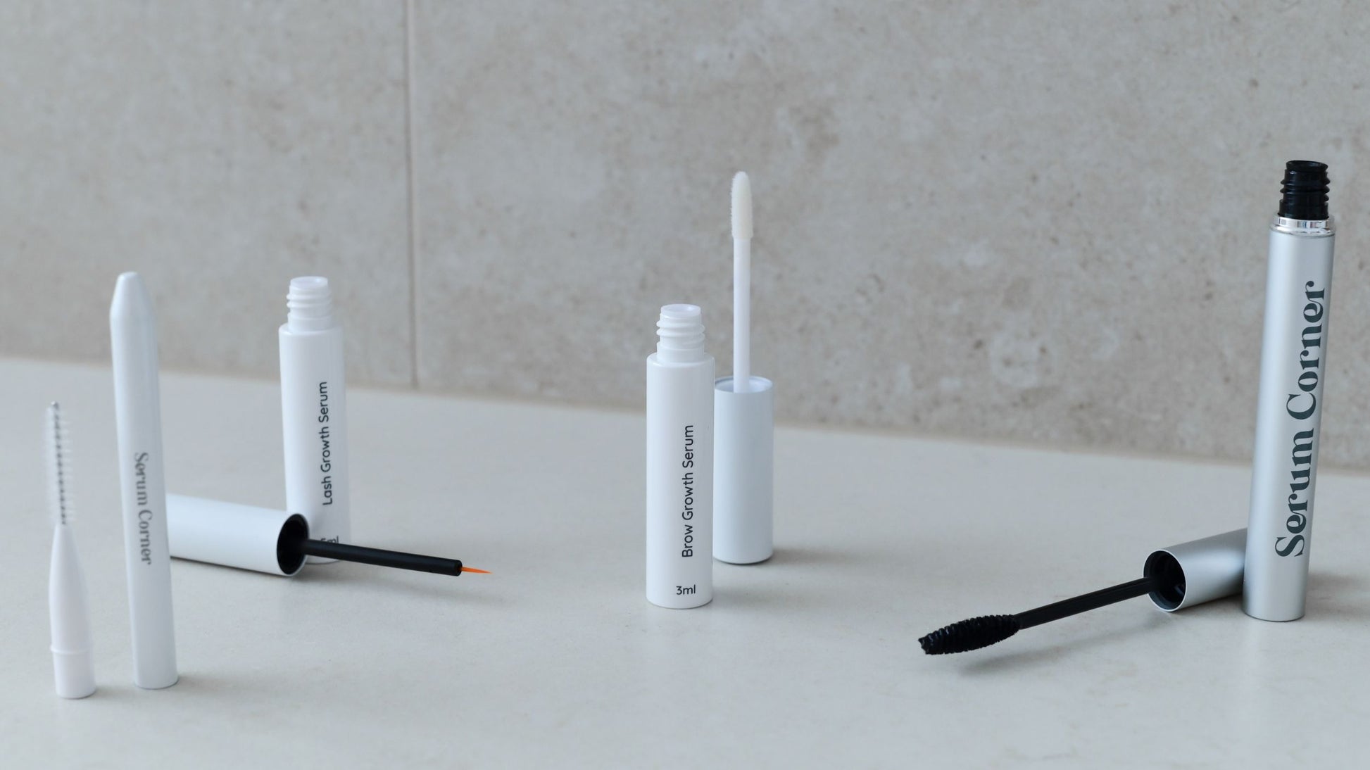 Serum Corner Eyelash Growth Serum with white background